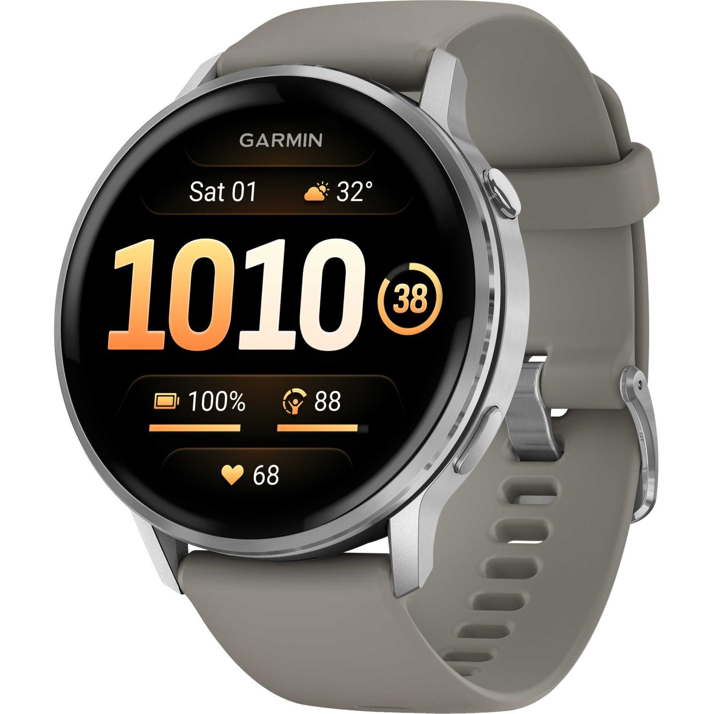 Garmin Venu 4 GPS Smartwatch – 45mm – Schwarz/Silber/Grau
