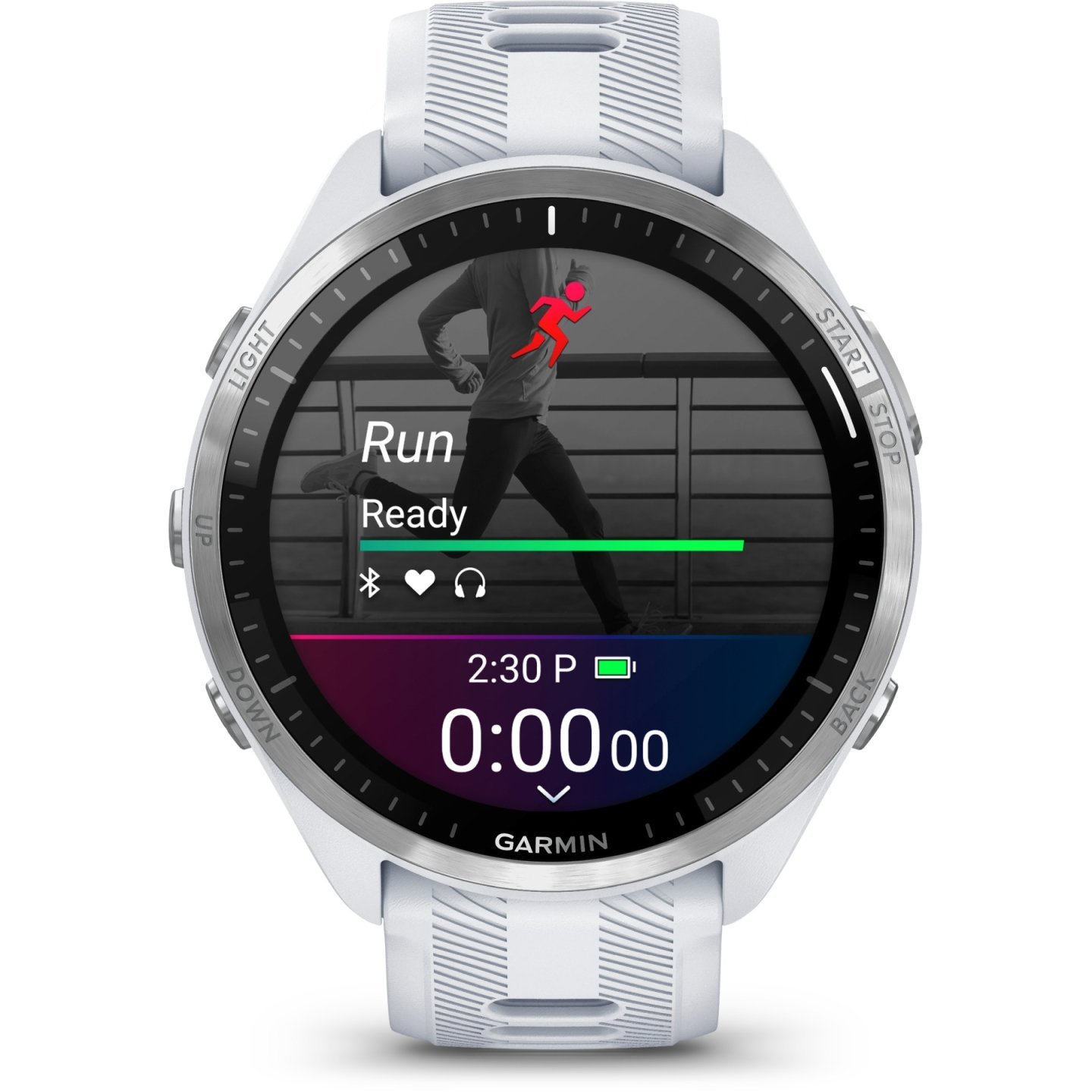 Garmin Forerunner 965 GPS Laufuhr – steinweiß/titan