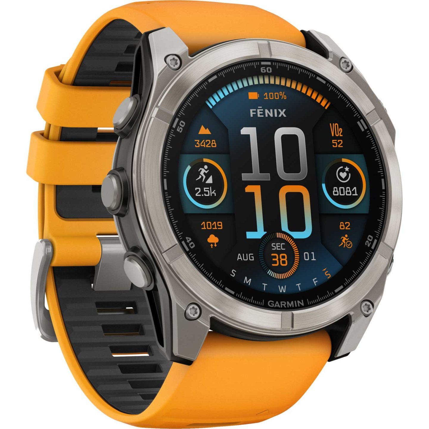 Garmin fenix 8 AMOLED Sapphire GPS Smartwatch – 51mm – Graphit/Titanium Titan