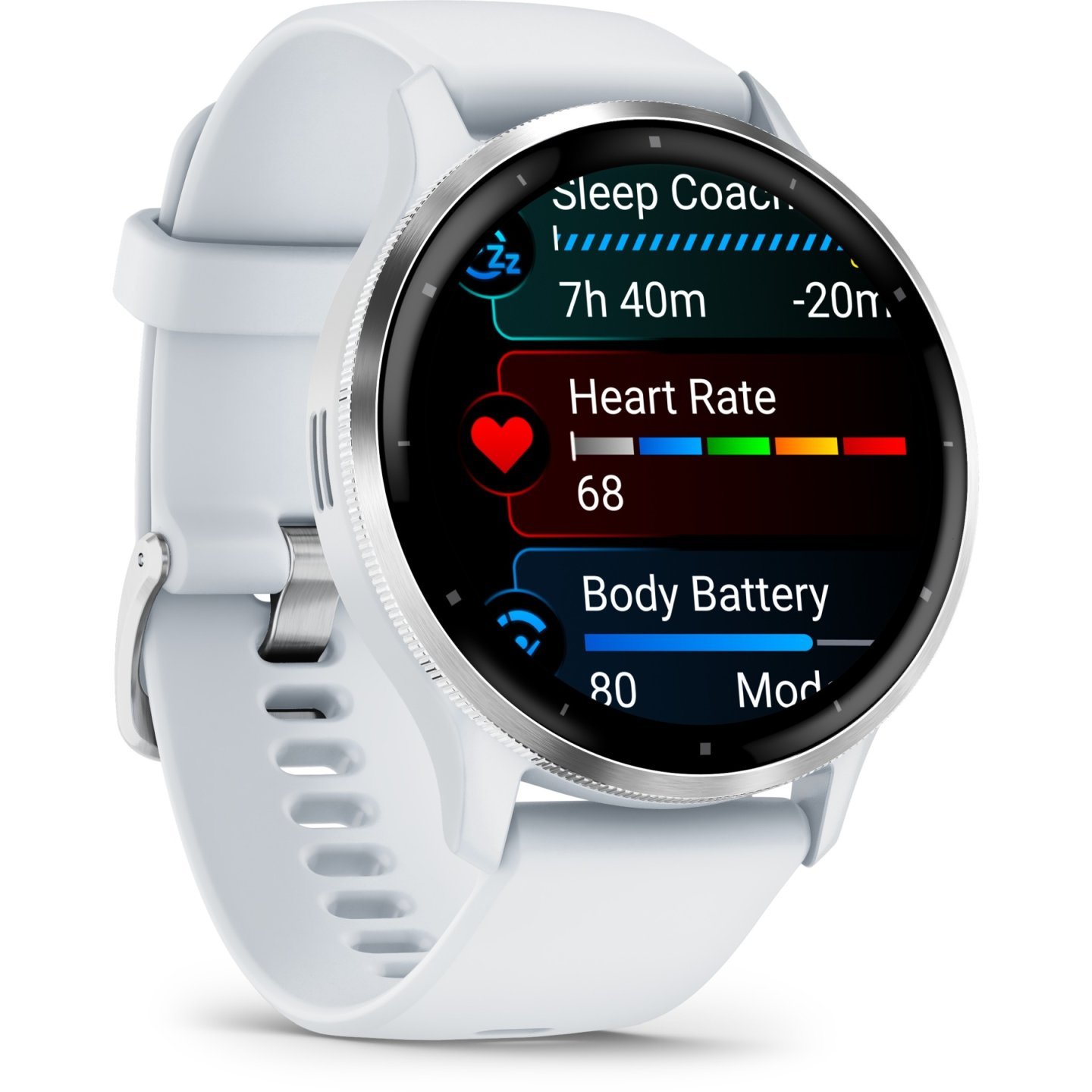 Garmin Venu 3 GPS Smartwatch – steinweiß/silber