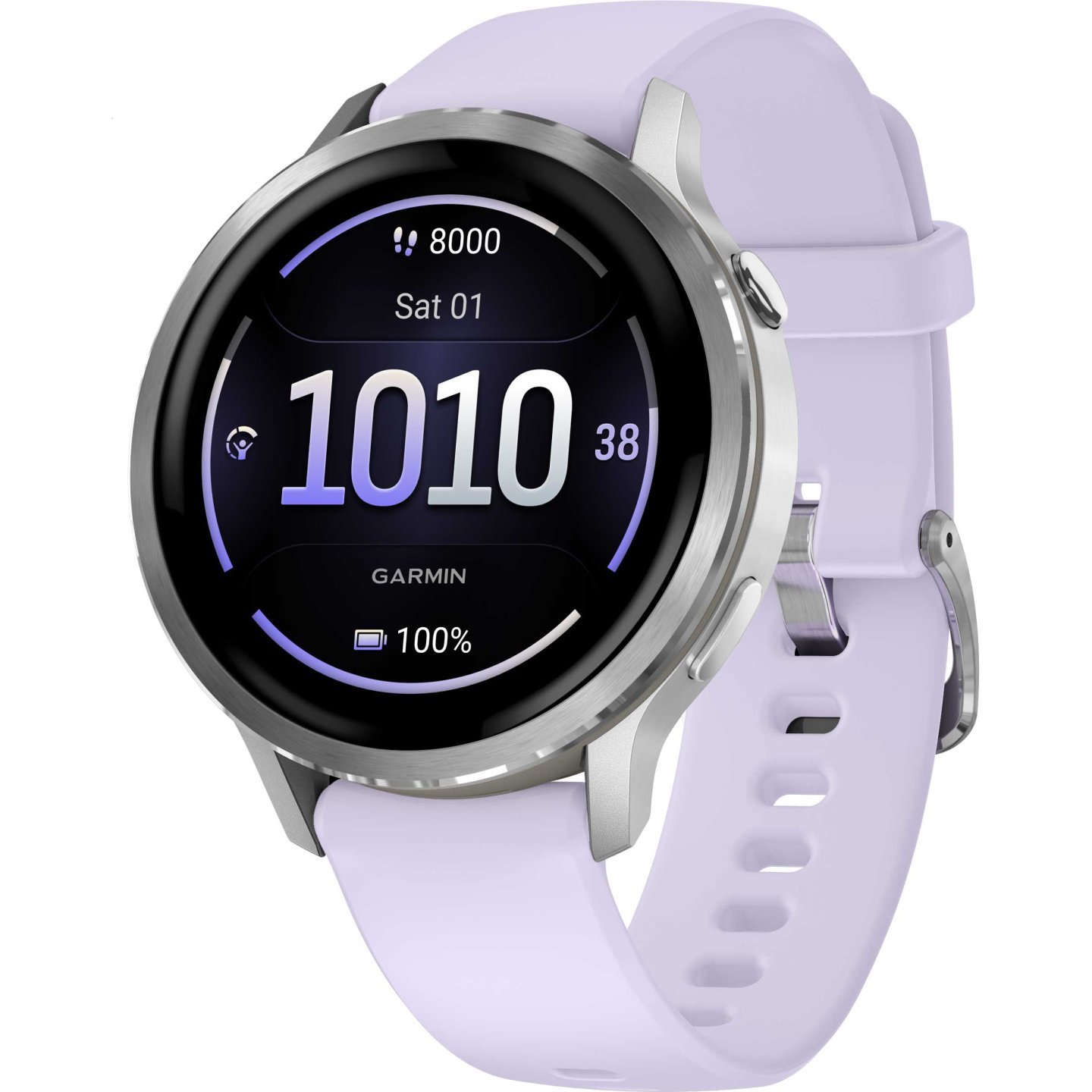 Garmin Venu 4 GPS Smartwatch – 41mm – Grau/Silber/Lavendelblau