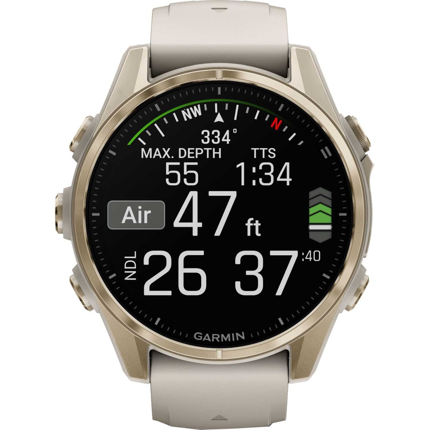 Garmin fenix 8 AMOLED Sapphire GPS Smartwatch - 43mm - Nebelgrau/Softgold – Bild 1