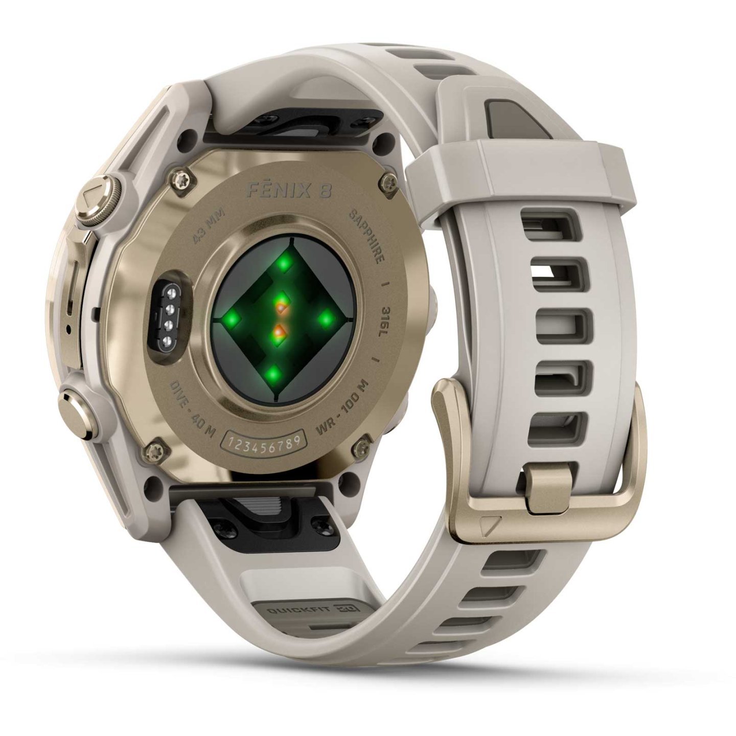 Garmin fenix 8 AMOLED Sapphire GPS Smartwatch - 43mm - Nebelgrau/Softgold – Bild 9