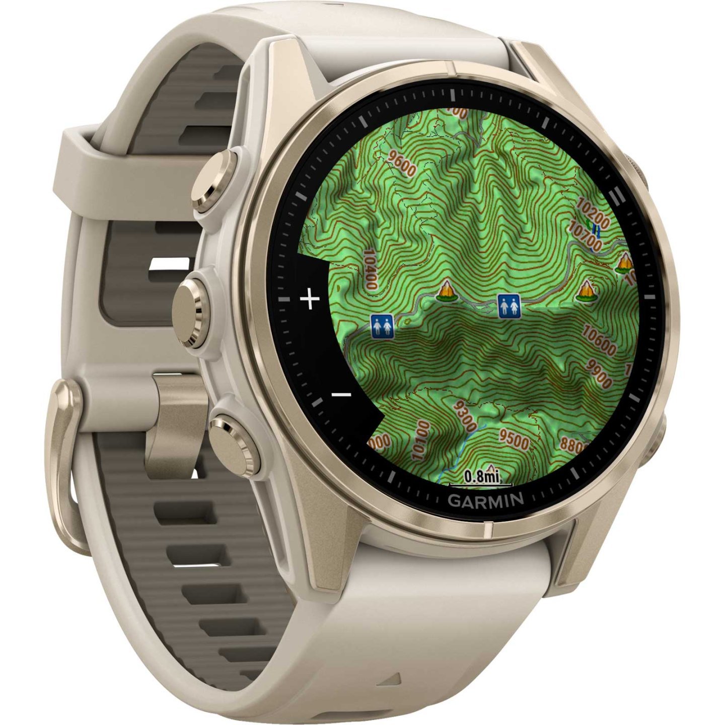 Garmin fenix 8 AMOLED Sapphire GPS Smartwatch - 43mm - Nebelgrau/Softgold – Bild 10