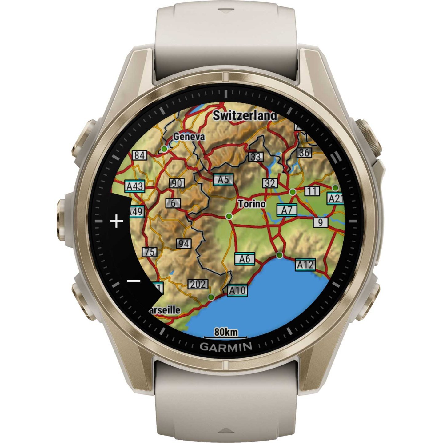 Garmin fenix 8 AMOLED Sapphire GPS Smartwatch - 43mm - Nebelgrau/Softgold – Bild 12