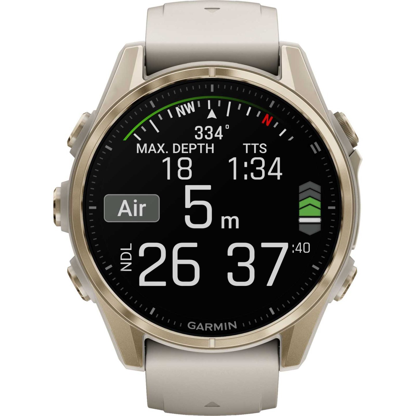 Garmin fenix 8 AMOLED Sapphire GPS Smartwatch - 43mm - Nebelgrau/Softgold – Bild 14