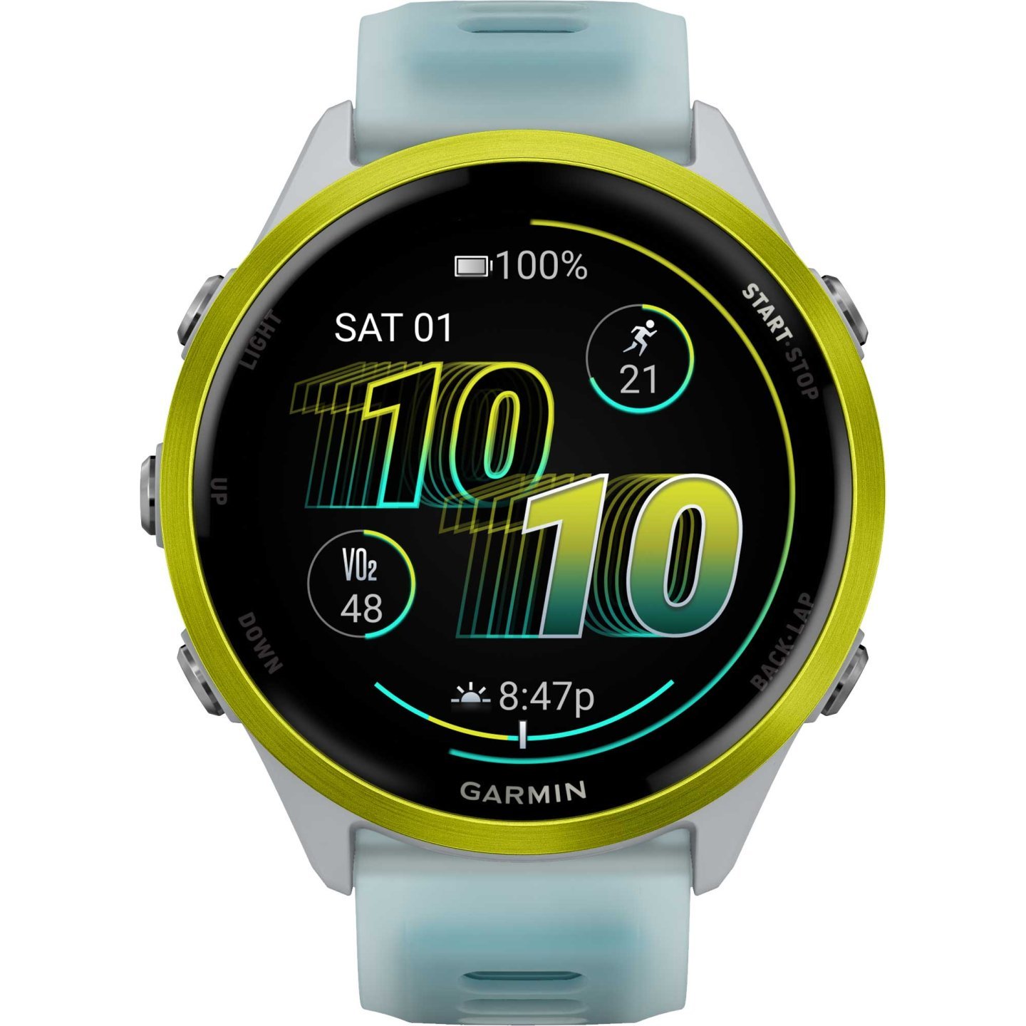 Garmin Forerunner 570 GPS Smartwatch – 47mm – Steinweiss/Amp Yellow