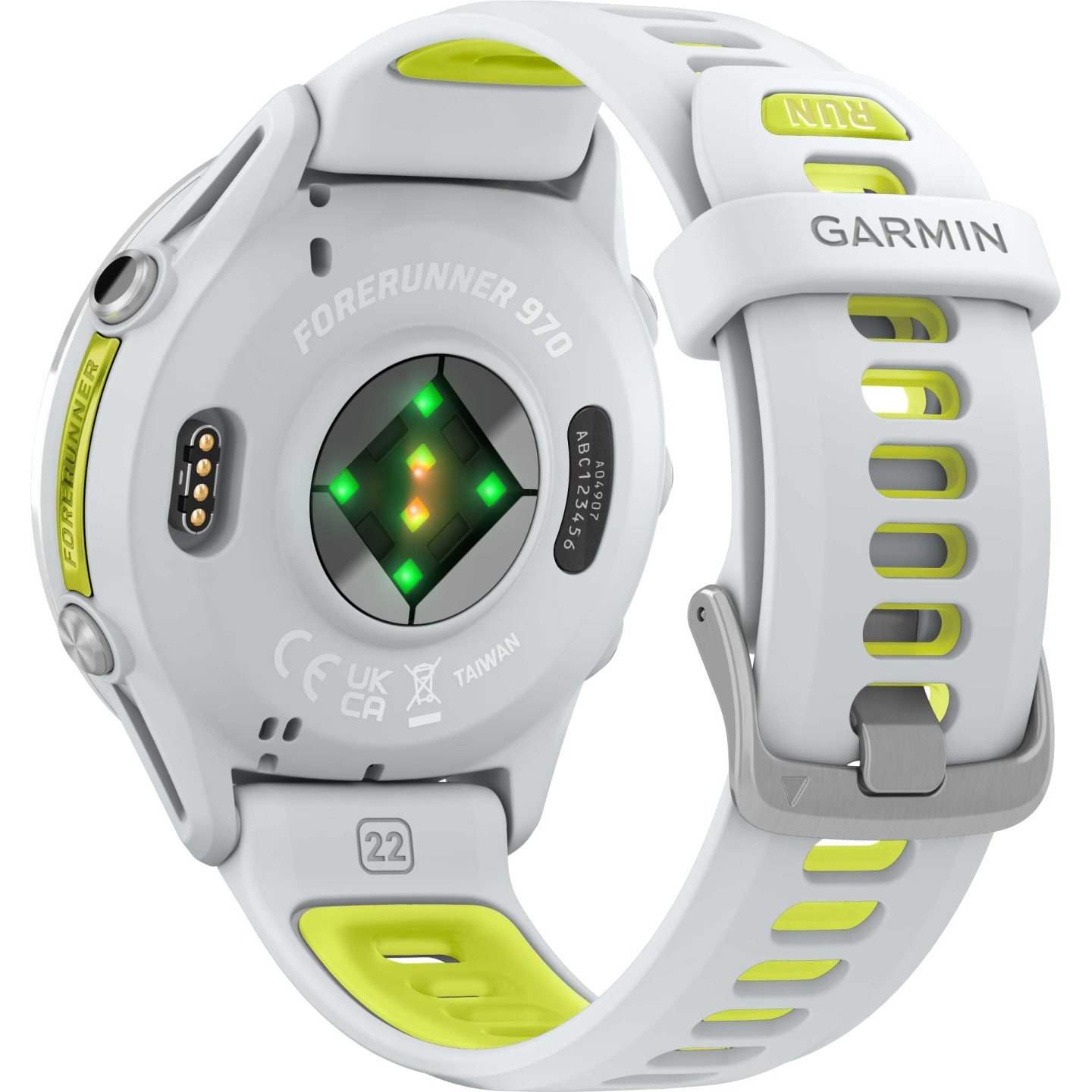 Garmin Forerunner 970 GPS Smartwatch – Steinweiss/Amp Yellow Titan