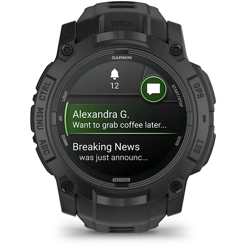 Garmin Instinct 3 AMOLED Tactical GPS Smartwatch – 50mm – schwarz