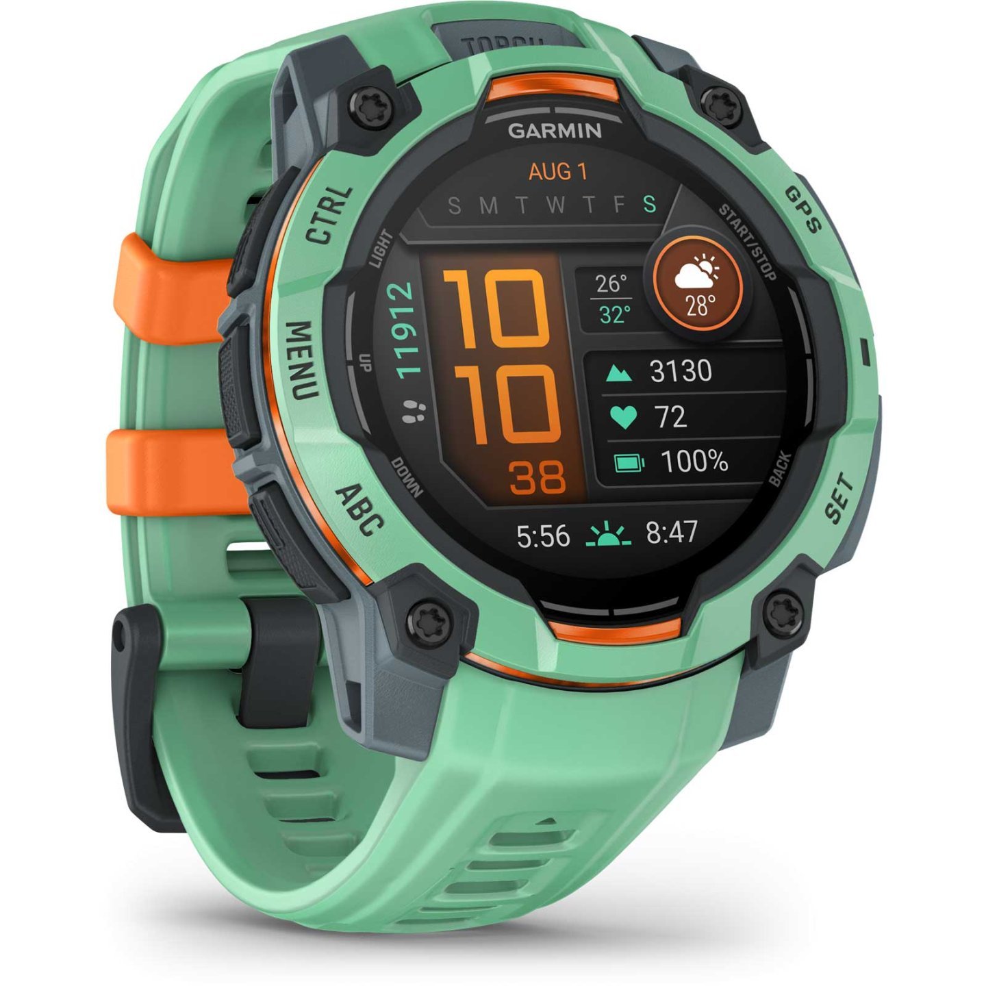 Garmin Instinct 3 AMOLED GPS Smartwatch – 45mm – Twilight/Neo Tropic