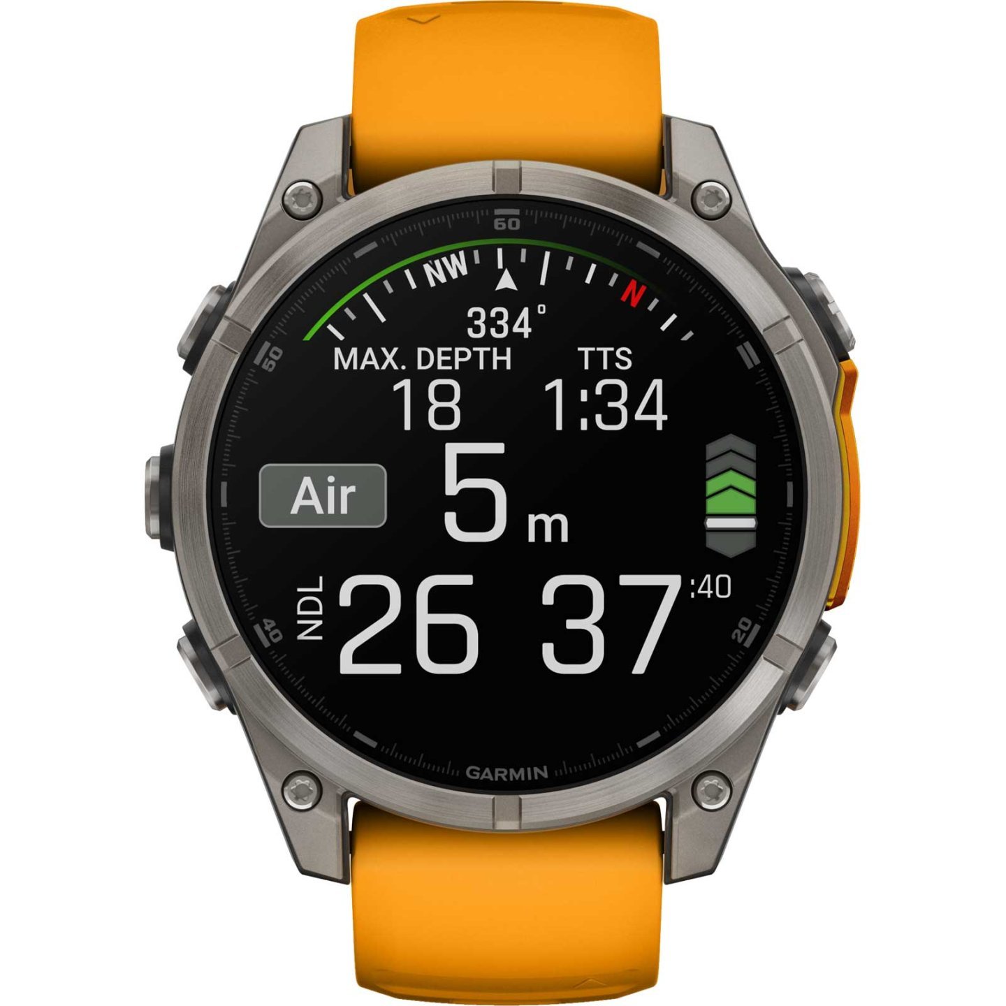 Garmin fenix 8 AMOLED Sapphire GPS Smartwatch - 47mm - Graphit/Spark Orange Titan – Bild 10