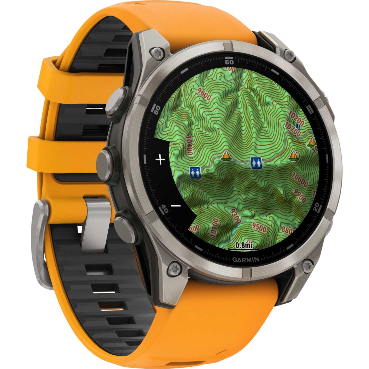 Garmin fenix 8 AMOLED Sapphire GPS Smartwatch - 47mm - Graphit/Spark Orange Titan – Bild 1