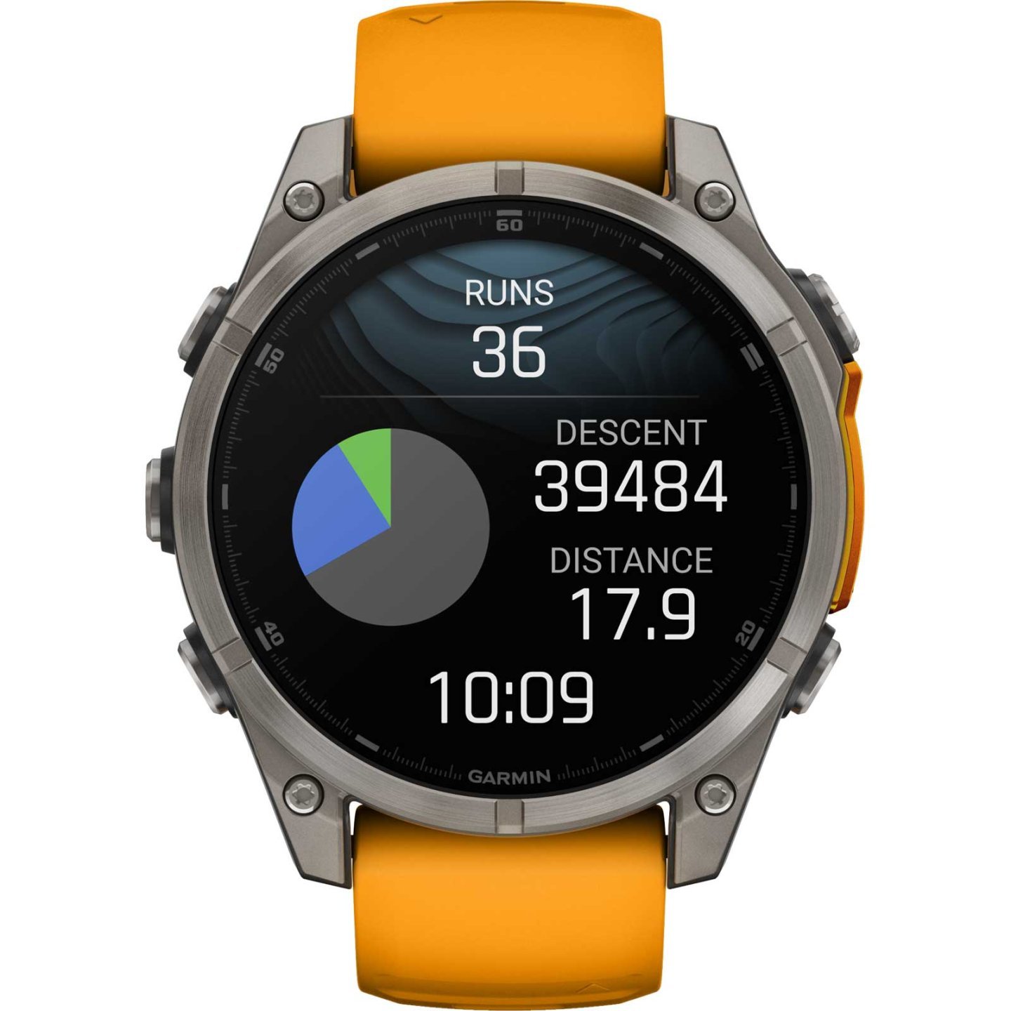 Garmin fenix 8 AMOLED Sapphire GPS Smartwatch - 47mm - Graphit/Spark Orange Titan – Bild 3