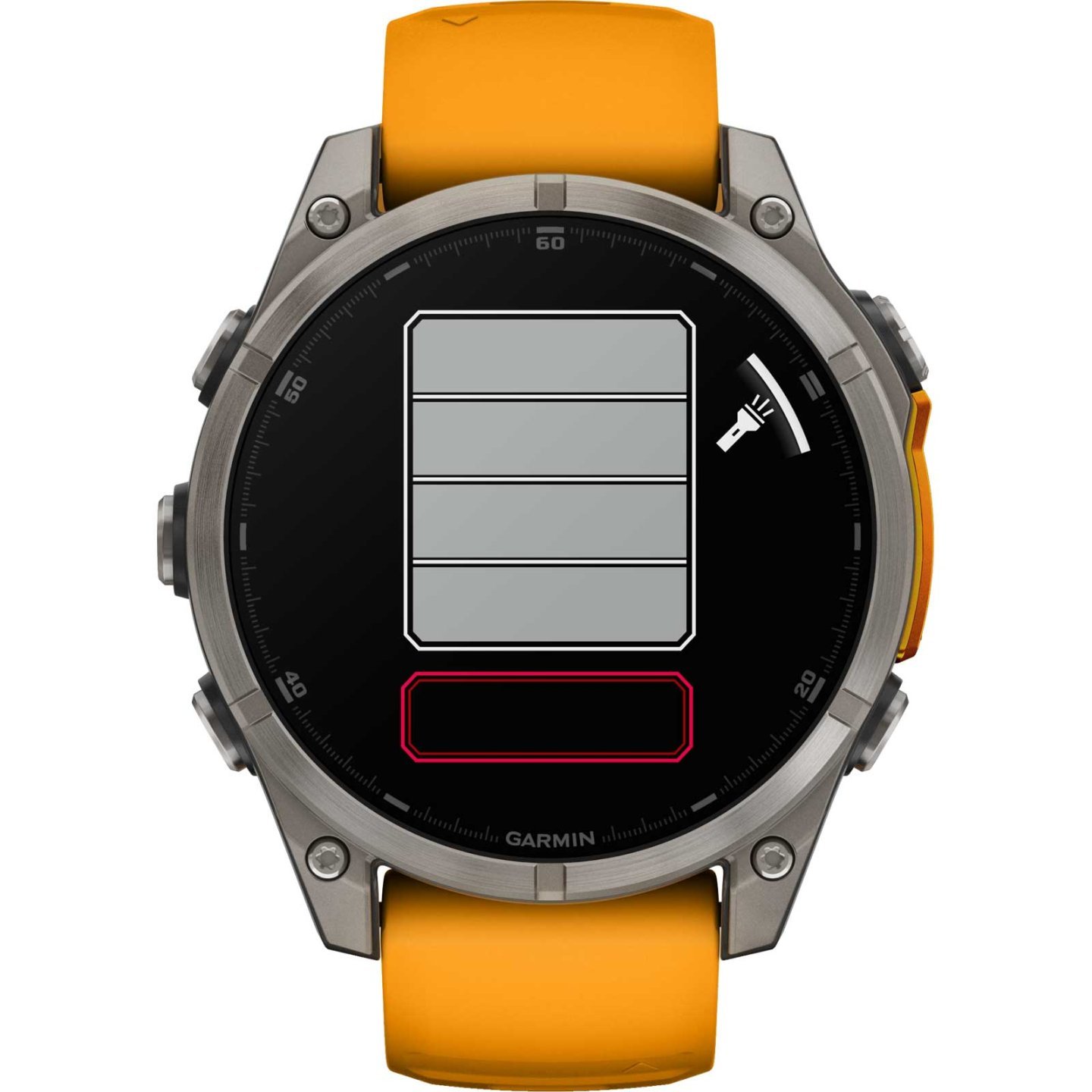 Garmin fenix 8 AMOLED Sapphire GPS Smartwatch - 47mm - Graphit/Spark Orange Titan – Bild 5