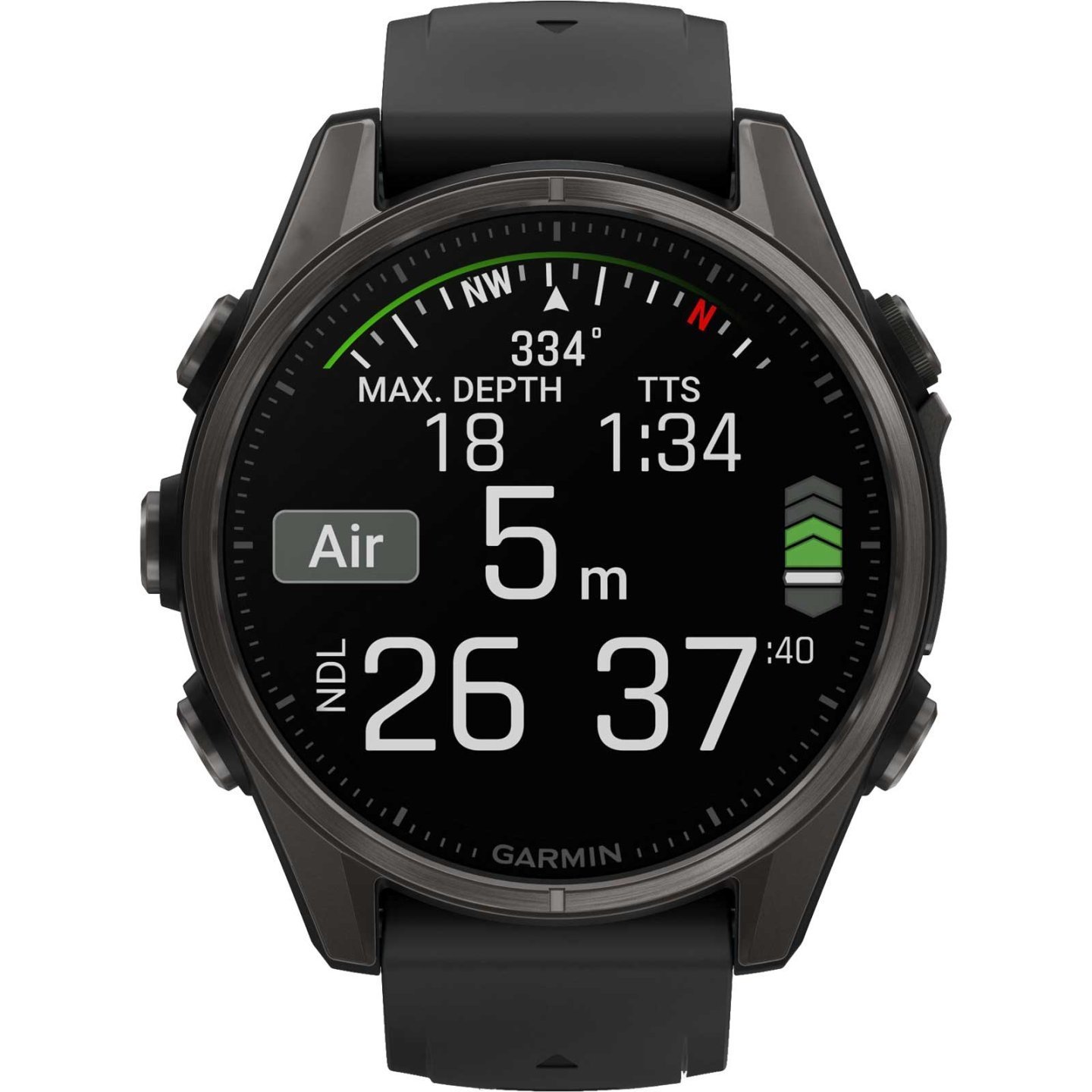 Garmin fenix 8 AMOLED Sapphire GPS Smartwatch - 43mm - Schwarz/Carbongrau DLC Titan – Bild 11