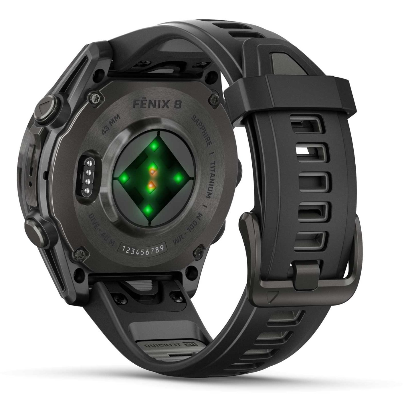 Garmin fenix 8 AMOLED Sapphire GPS Smartwatch - 43mm - Schwarz/Carbongrau DLC Titan – Bild 16
