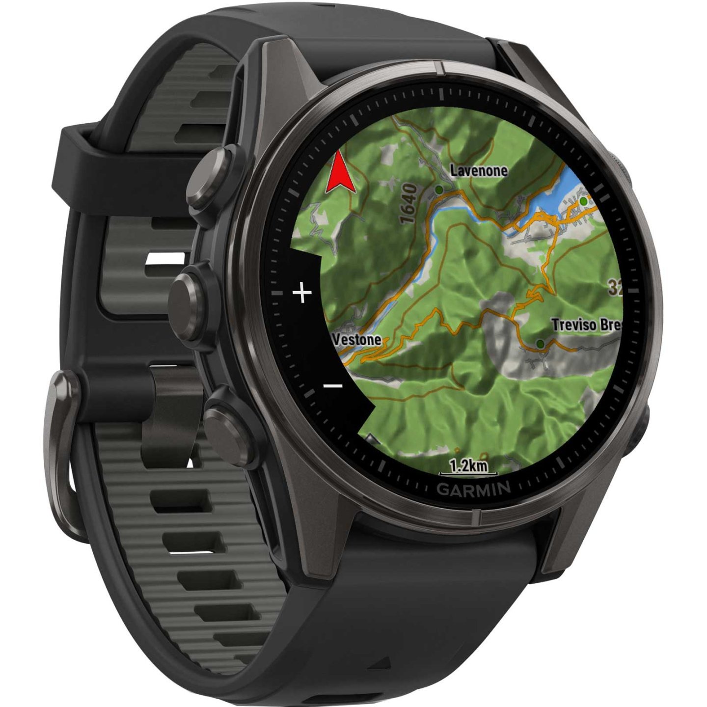 Garmin fenix 8 AMOLED Sapphire GPS Smartwatch - 43mm - Schwarz/Carbongrau DLC Titan – Bild 4