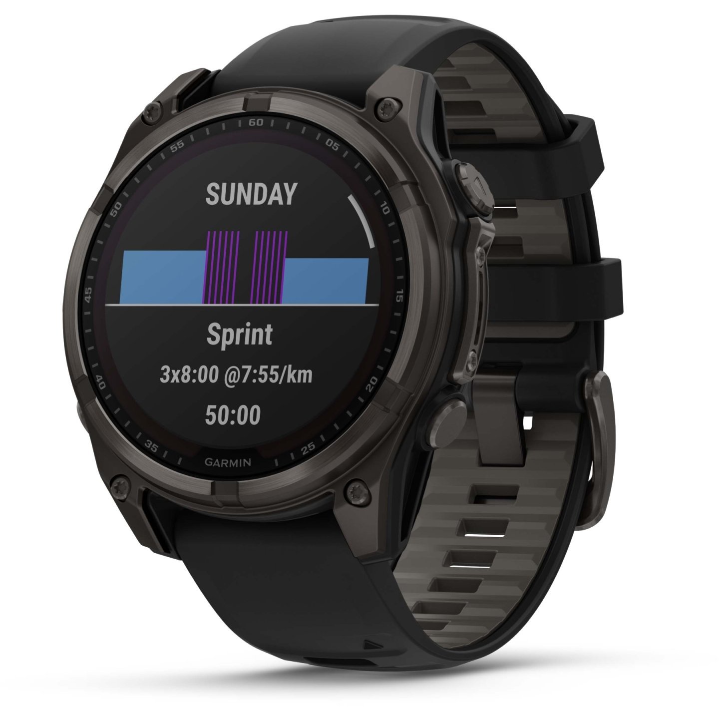 Garmin fenix 8 Sapphire Solar GPS Smartwatch - 47mm - Graphit/Carbon Gray Titan DLC – Bild 5